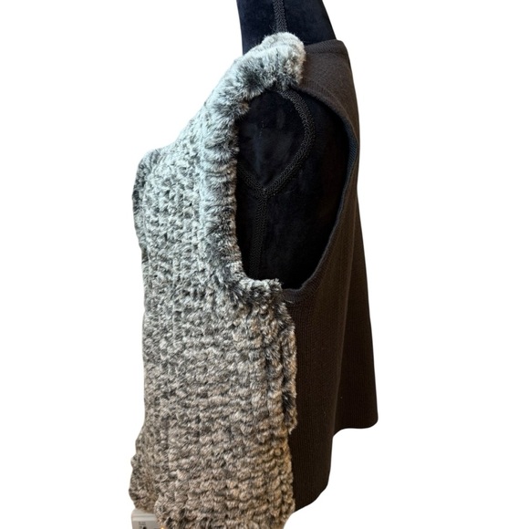 Nanette | Faux Fur Sweater Vest | Sz L - Picture 5 of 9